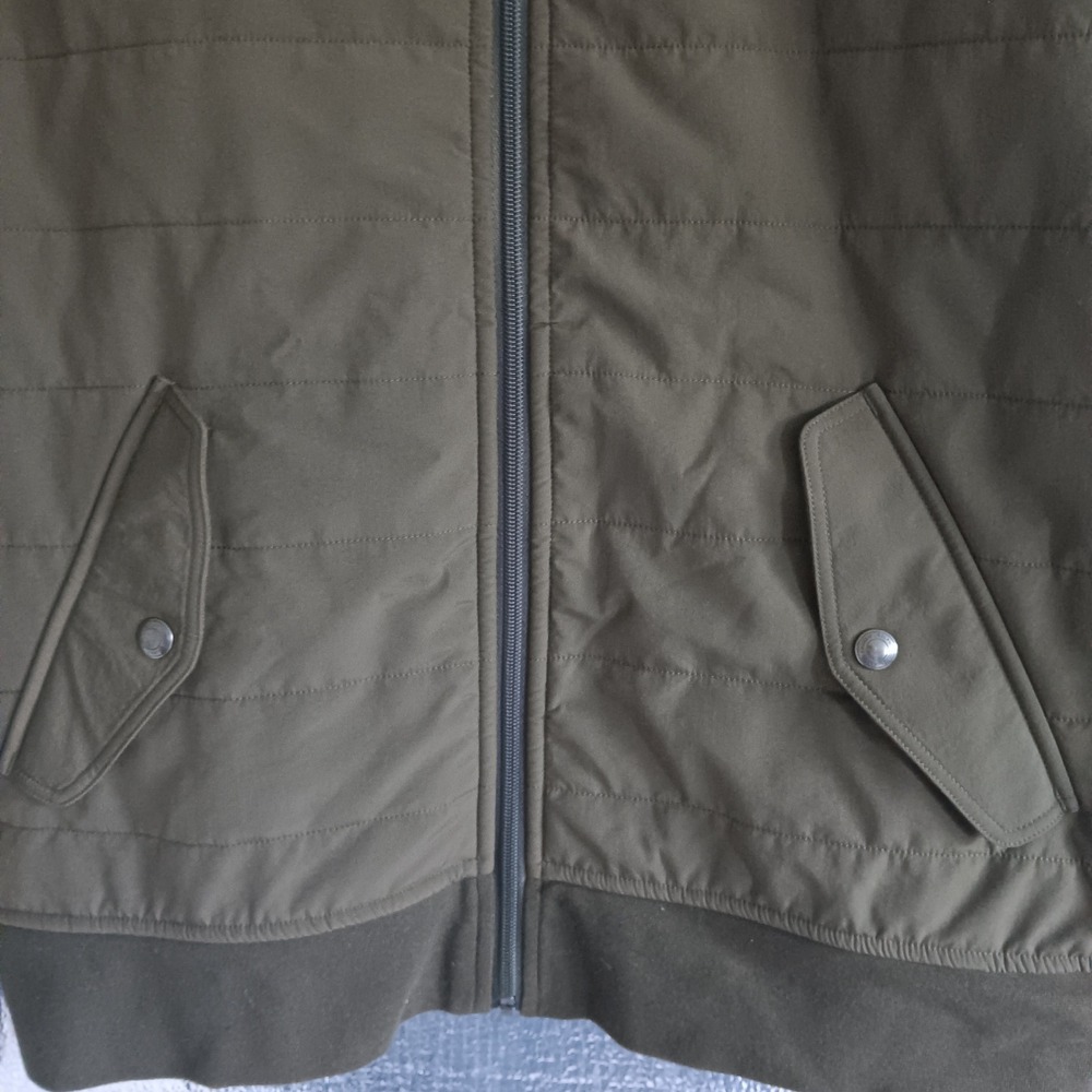 Polo Ralph Lauren Bomber Jacket Mens M Olive Excellent Quilted Hybrid Zip Up - Picture 2 of 10